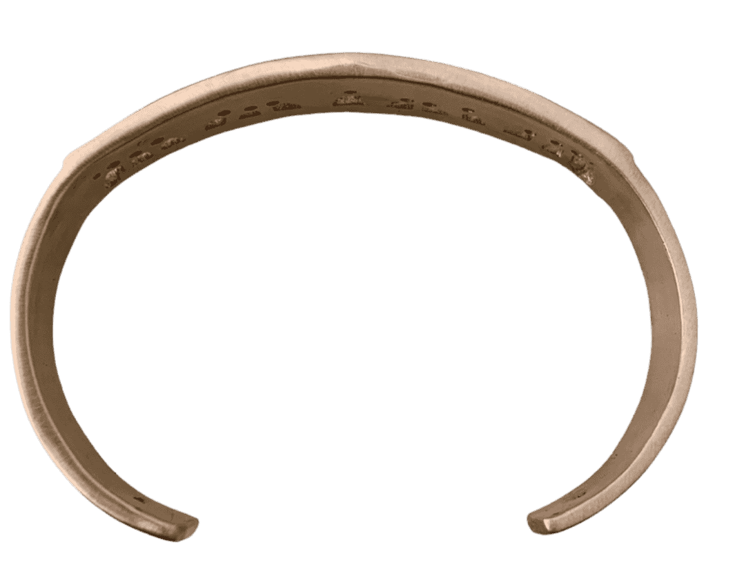 Adjustable Last Supper cuff bracelet in solid cast metal handmade by MIMOSA jewelry.