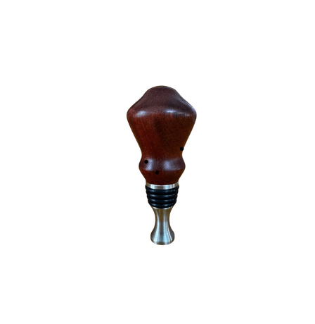 Bloodwood Hand-Turned Bottle Stopper — J. Baker Louisiana