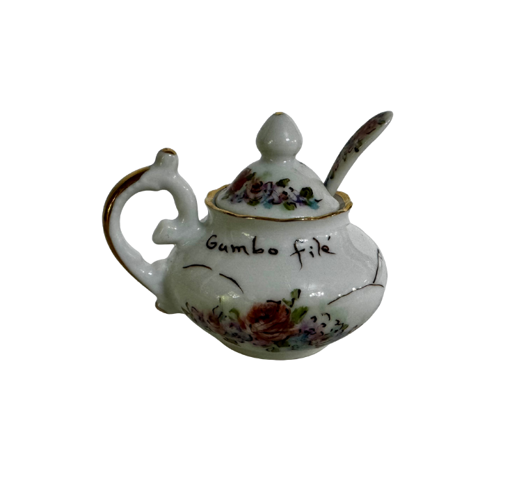 Vintage D. Modish Gumbo Filé Server with Spoon