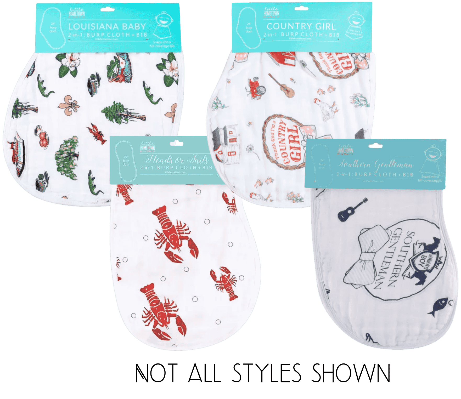 Little Hometown 2 in 1 Burp Cloth and Bib