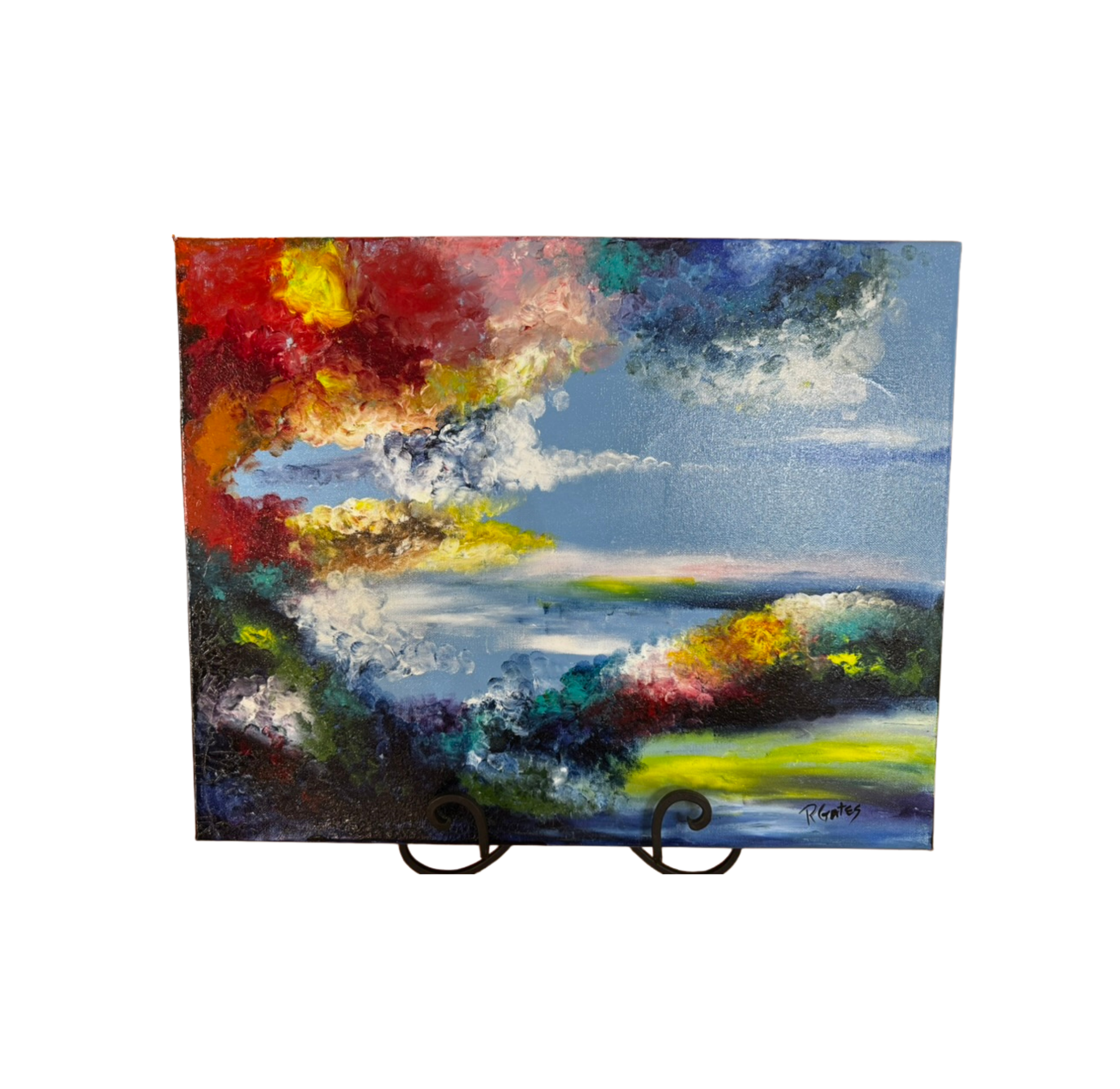 Autumn Reflections — Original Acrylic Painting by R. Gates