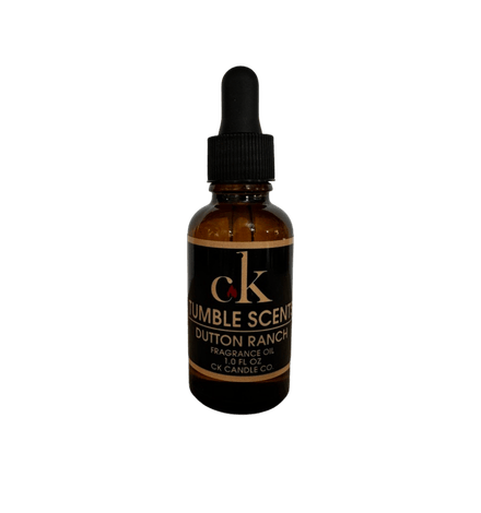Dutton Ranch Tumble Scents fragrance oil by CK Candle Company, rugged leather and woods with smoky earth notes, western ranch inspired scent
