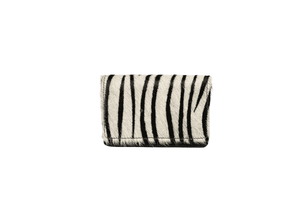 Arrigo Leather Black Buffalo Ladies Wallet — Zebra