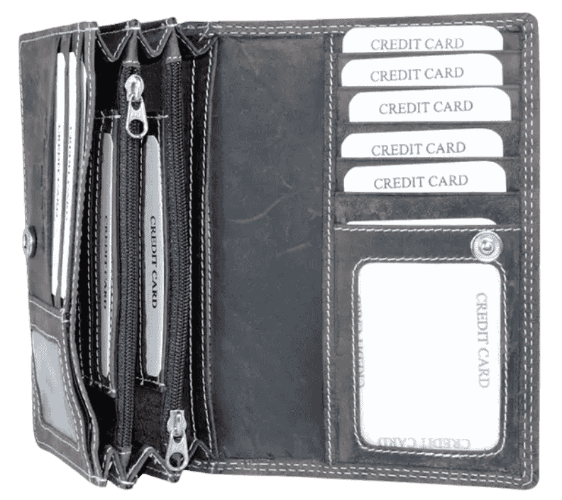 Arrigo Leather Harmonica Women's Wallet - Black (I).png