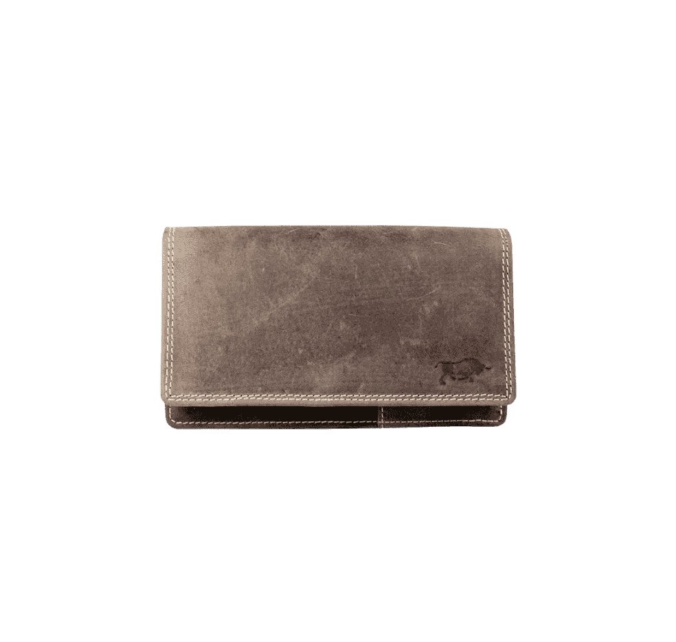 Arrigo Leather Harmonica Women's Wallet — Aged Cognac
