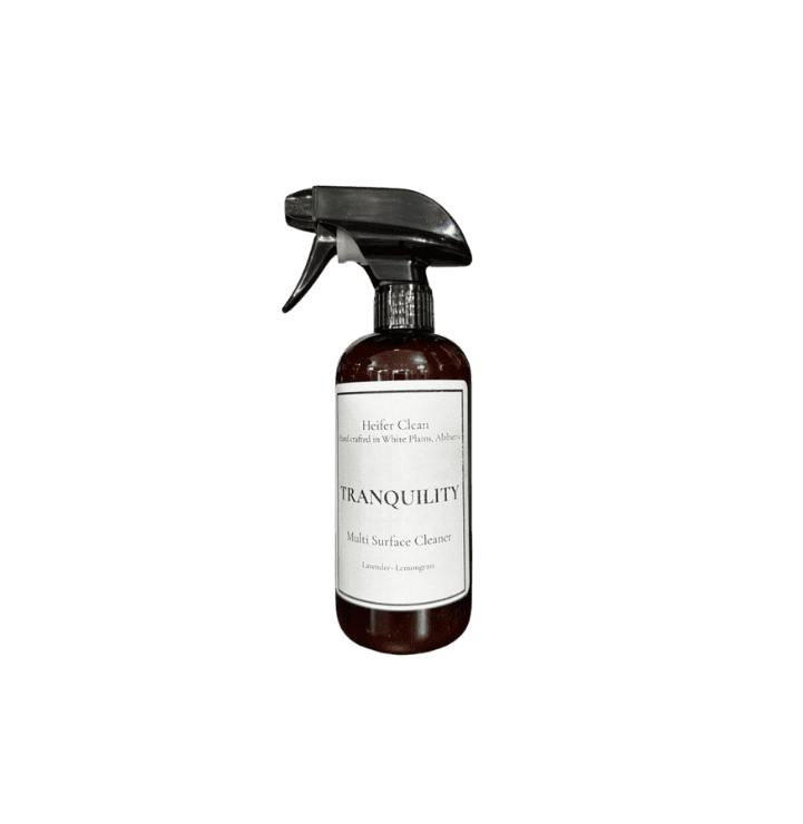 Heifer Clean Tranquility multi surface cleaner with lavender lemongrass fragrance.