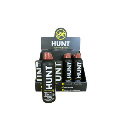 HUNT Refined Repellent DEET-free insect repellent spray with 20% picaridin.