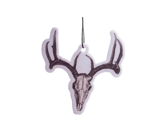 Deer skull Scent South air freshener with antler skull design, Pine scent, crisp woodsy fragrance inspired by the outdoors and hunting life