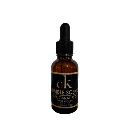 Baccarat Red Tumble Scents fragrance oil by CK Candle Company, saffron and jasmine with vanilla, suede, amber, cedar, and patchouli