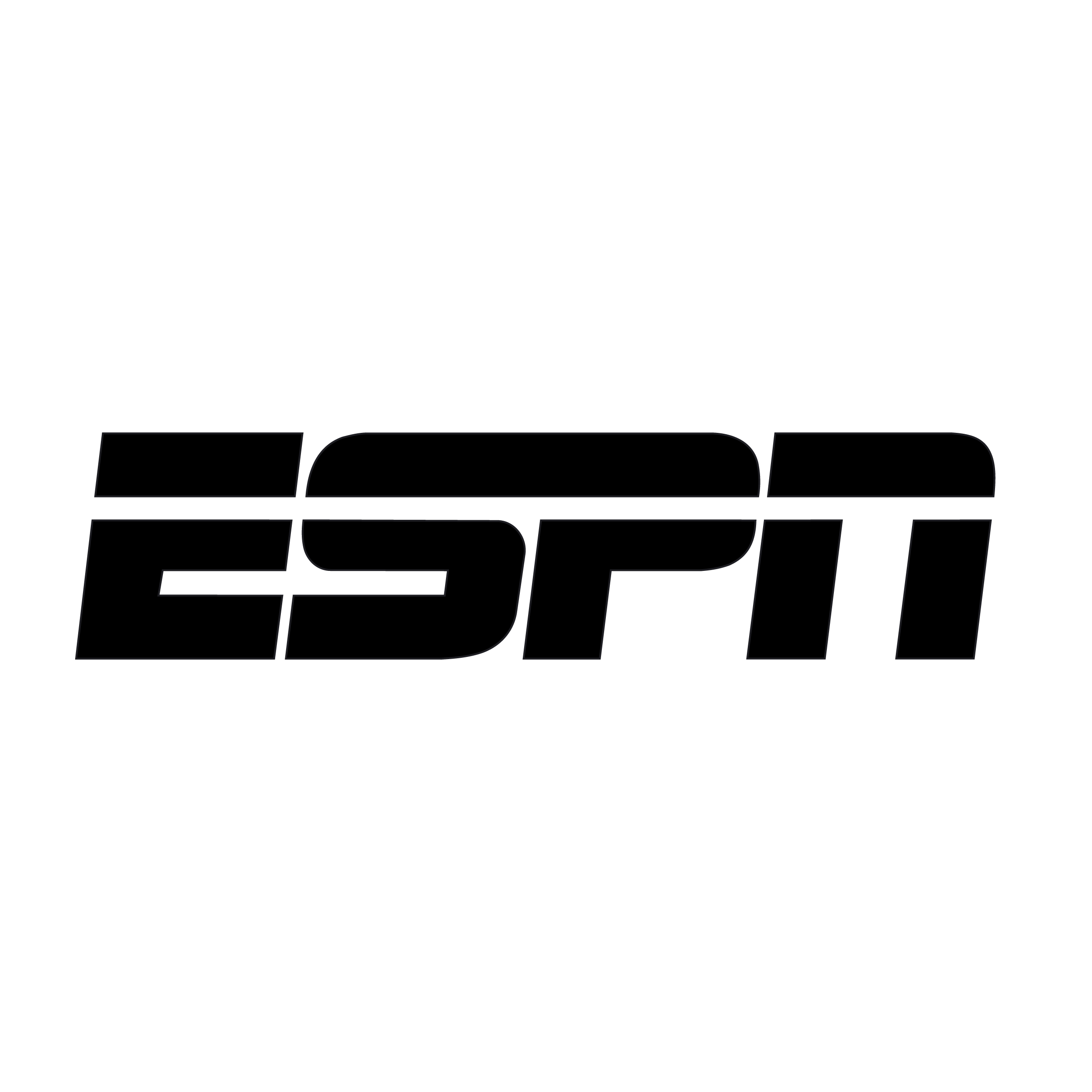 ESPN logo in black.