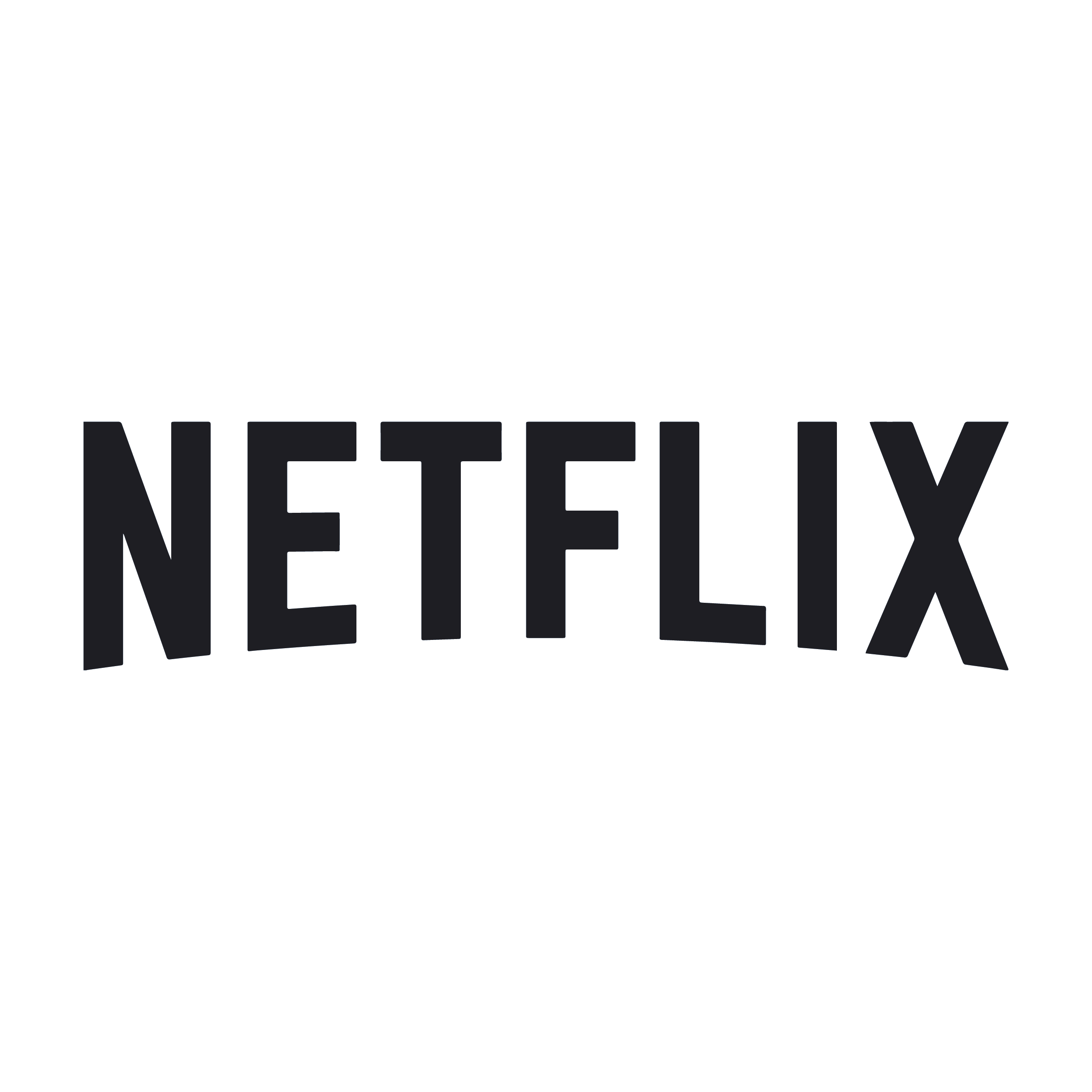 Netflix logo in black.