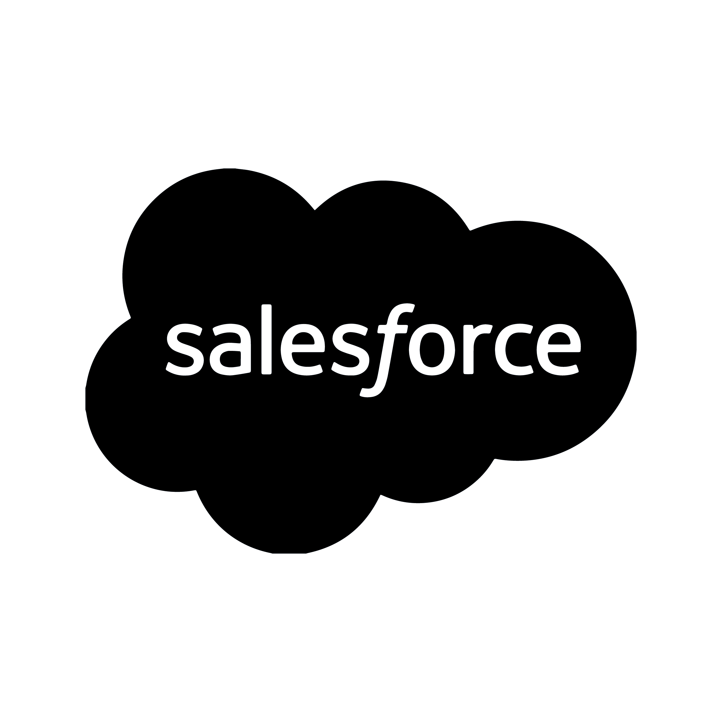 Salesforce logo in black.
