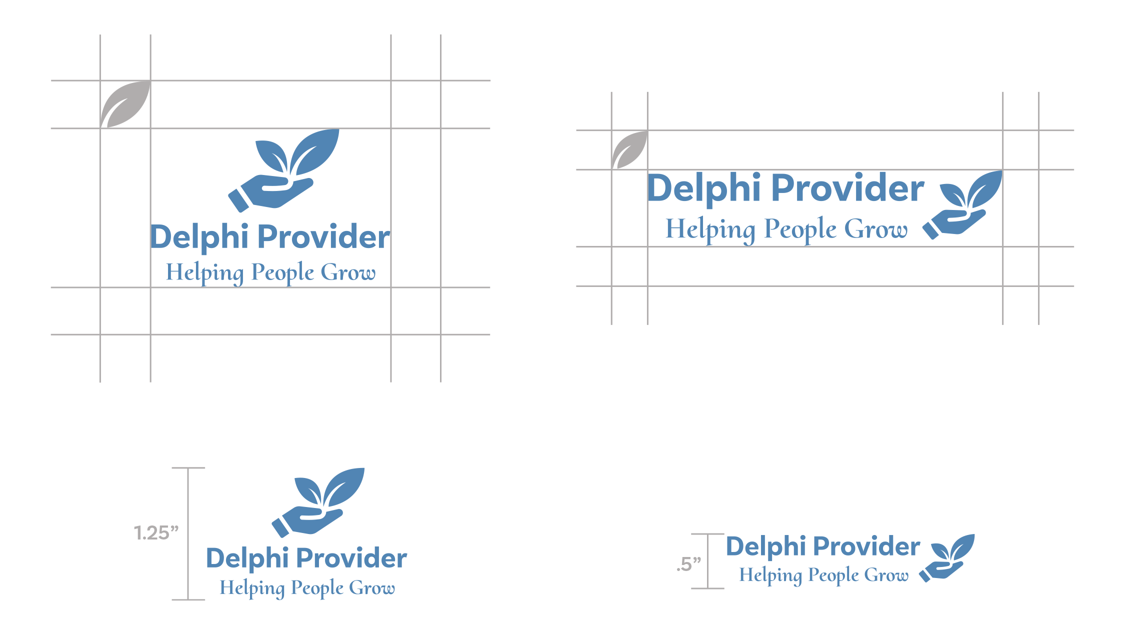Delphi Provider logo variations with clearspace