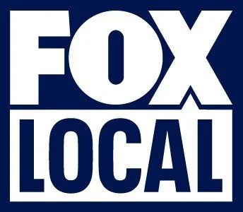 Fox Local logo with white text on a dark blue background.