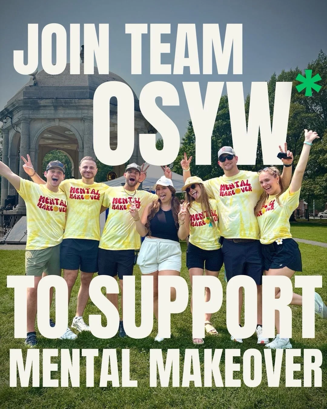 Join Team OSYW🌎 to support @mental_makeover 💚

For the past 3 years, our founder @jessie_ellly has had the honor of emceeing 🎤 Mental Makeover&rsquo;s annual TWNYH Walk, and this year we&rsquo;re inviting YOU to walk with us🤜🤛

Whether you&rsquo