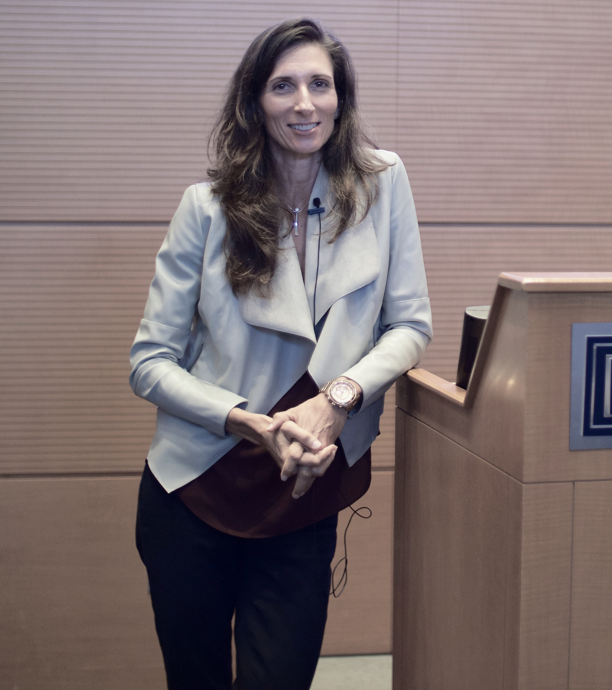 Ada Gregory at lecturn