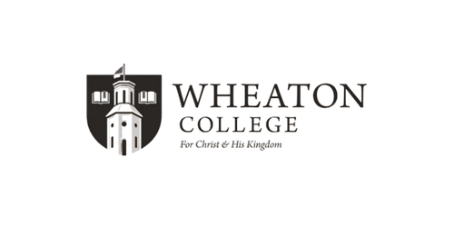Wheaton College logo with a shield and clocktower