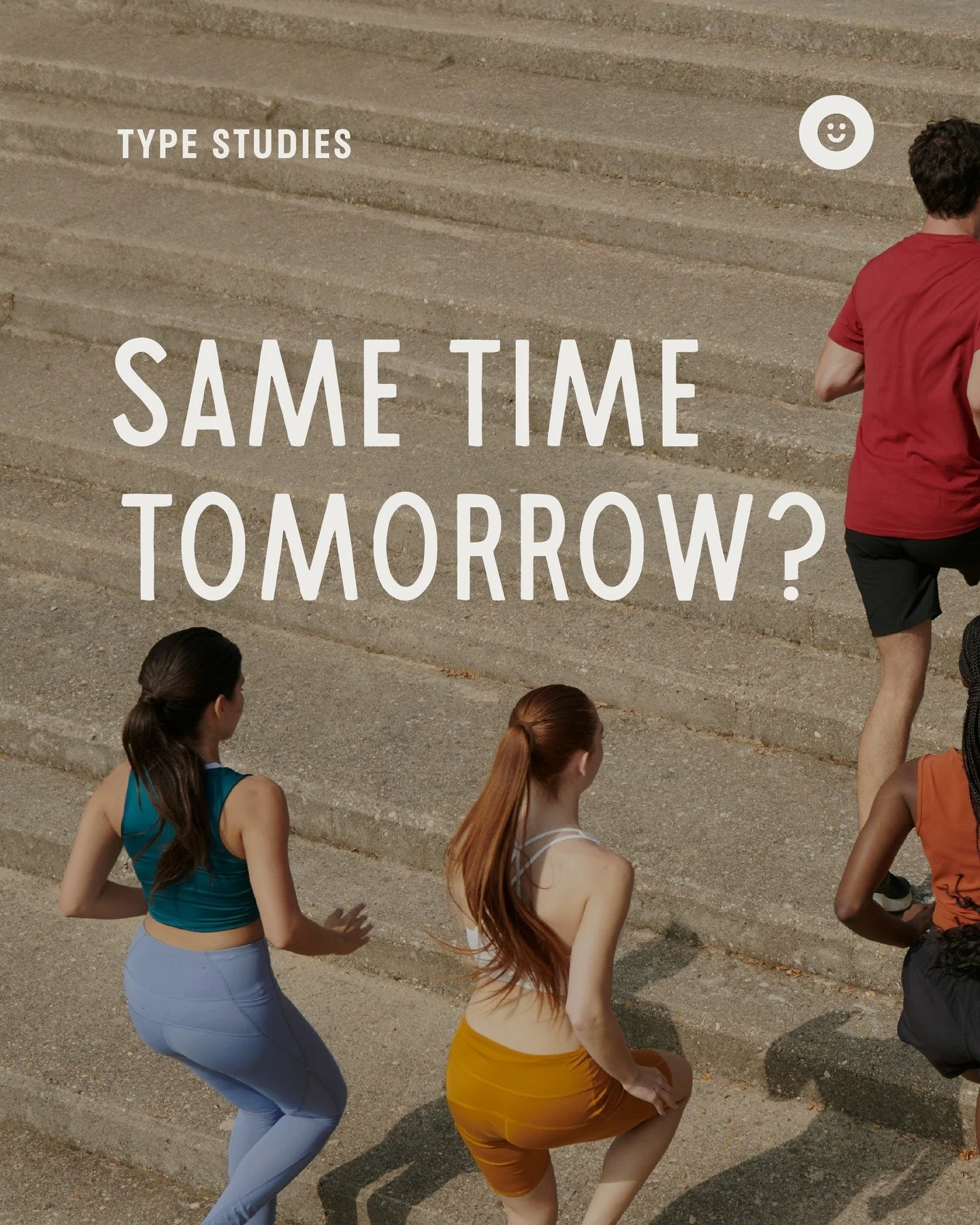 TYPE SERIES: 🌅 Run Club Edition⁠
⁠
TAY Amaya.⁠
All caps. Steady rhythm. A little sun-warmed, a little human.⁠
It shows up early and means it.⁠
⁠
This is the kind of type that says:⁠
&ldquo;We move, together.&rdquo;⁠
⁠
Fonts aren&rsquo;t just decorat