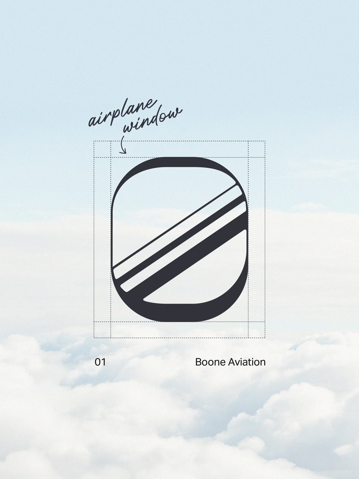 BEHIND THE LOGO ✈️✨️⁠
⁠
We love a mark that feels subtle at first and layered the longer you look at it.⁠
⁠
This custom logomark for Boone Aviation is built from familiar aviation forms, modeled after the shape of an airplane window to immediately gr