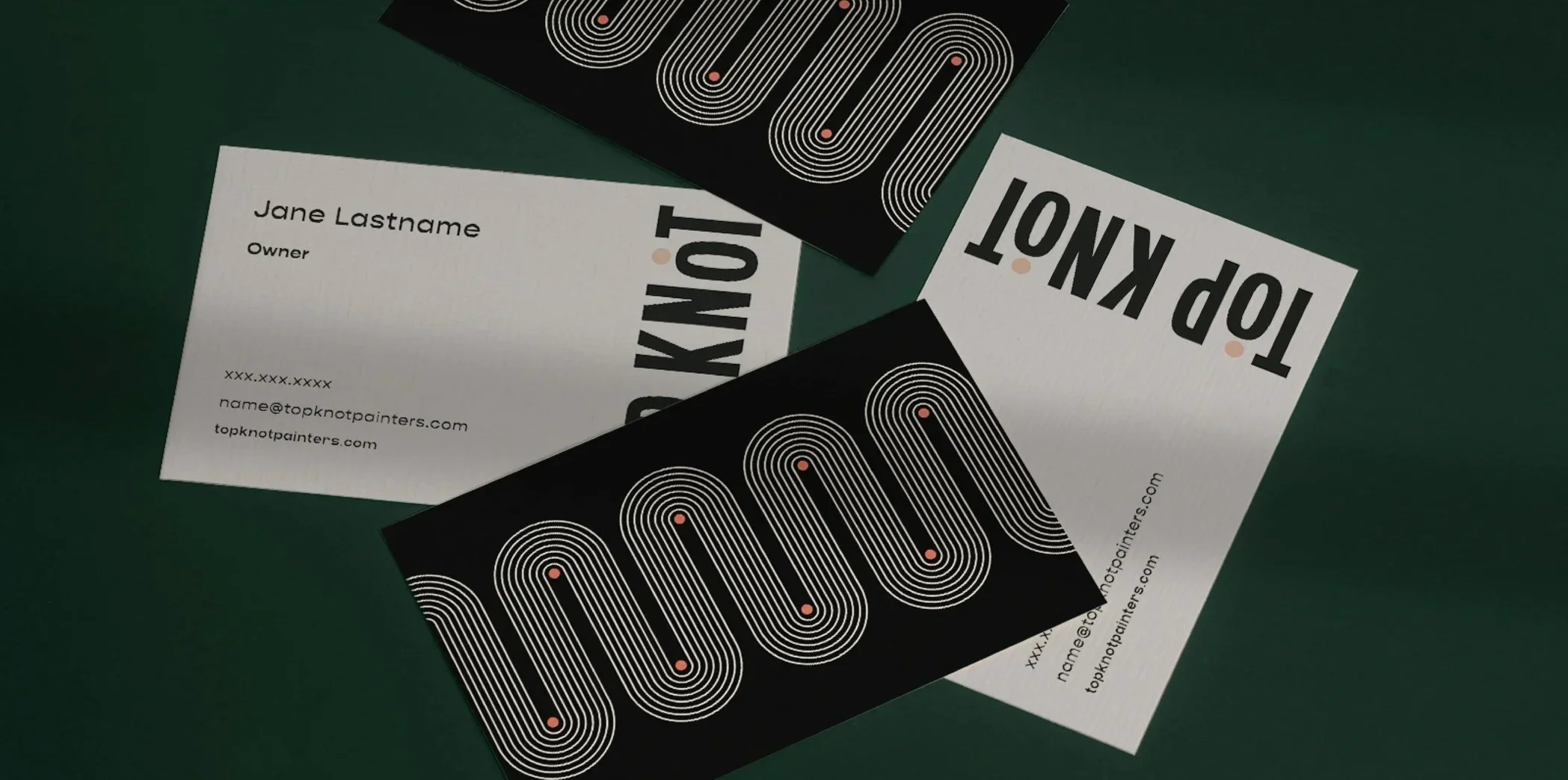 Business cards for Top Knot Painters