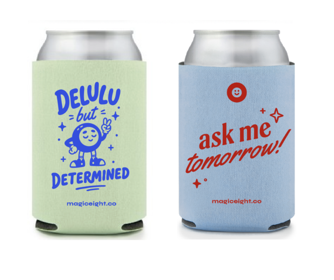 Delulu But Determined Can Koozie