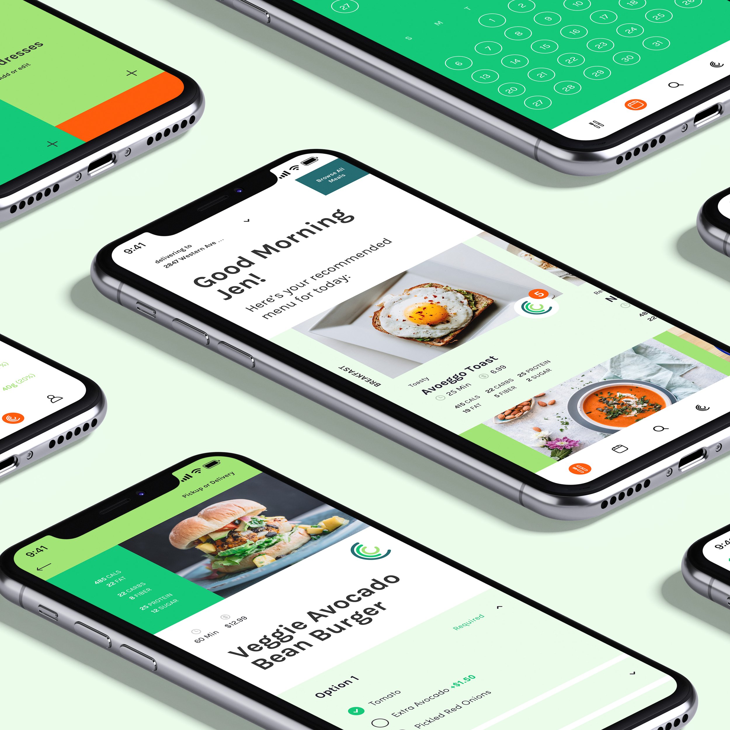 App screens for Bitewell