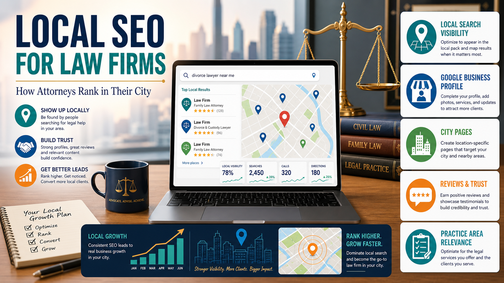 How Attorneys Rank On Search Engines in Their City