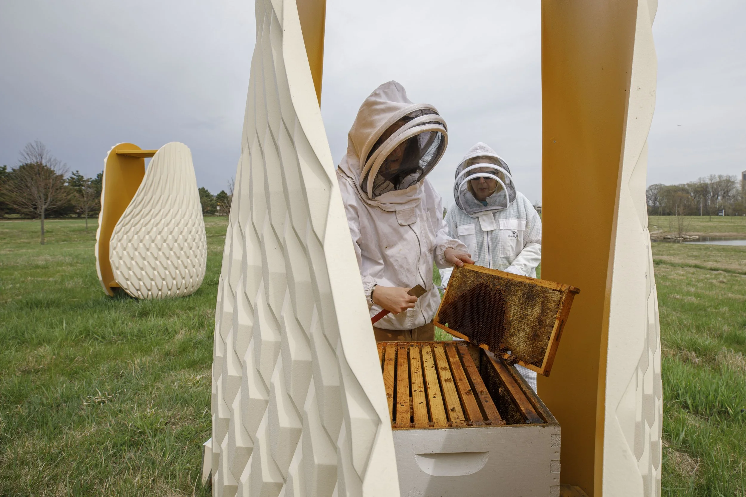  A collection of images featuring candid, editorial and documentary photography showcasing the philanthropic work being done by Ford Motor Co. with beekeepers and pollinators in Dearborn and Detroit, Michigan 