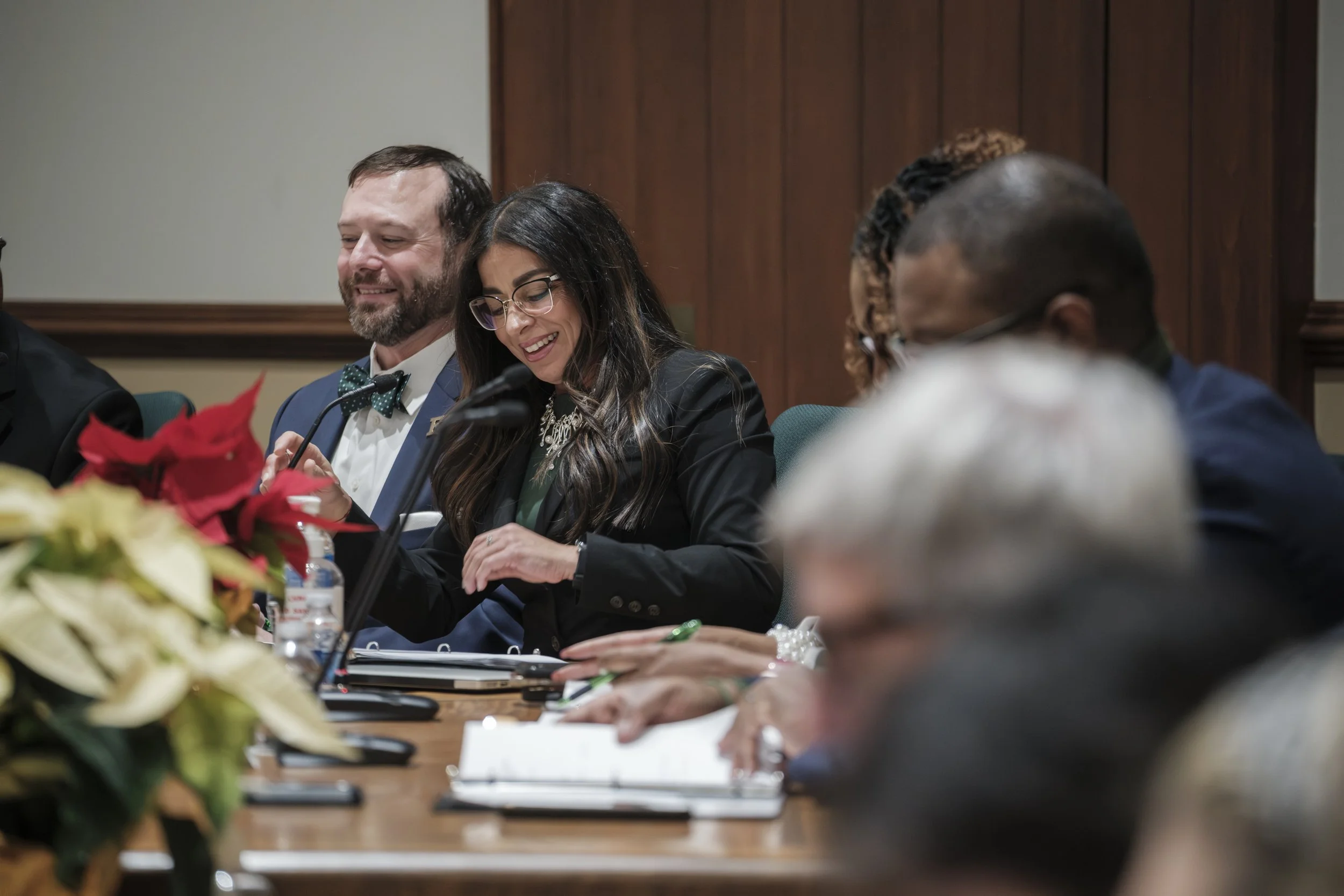 Eastern Michigan University board member Anupam Chugh Sidhu speaks during an announcement.
