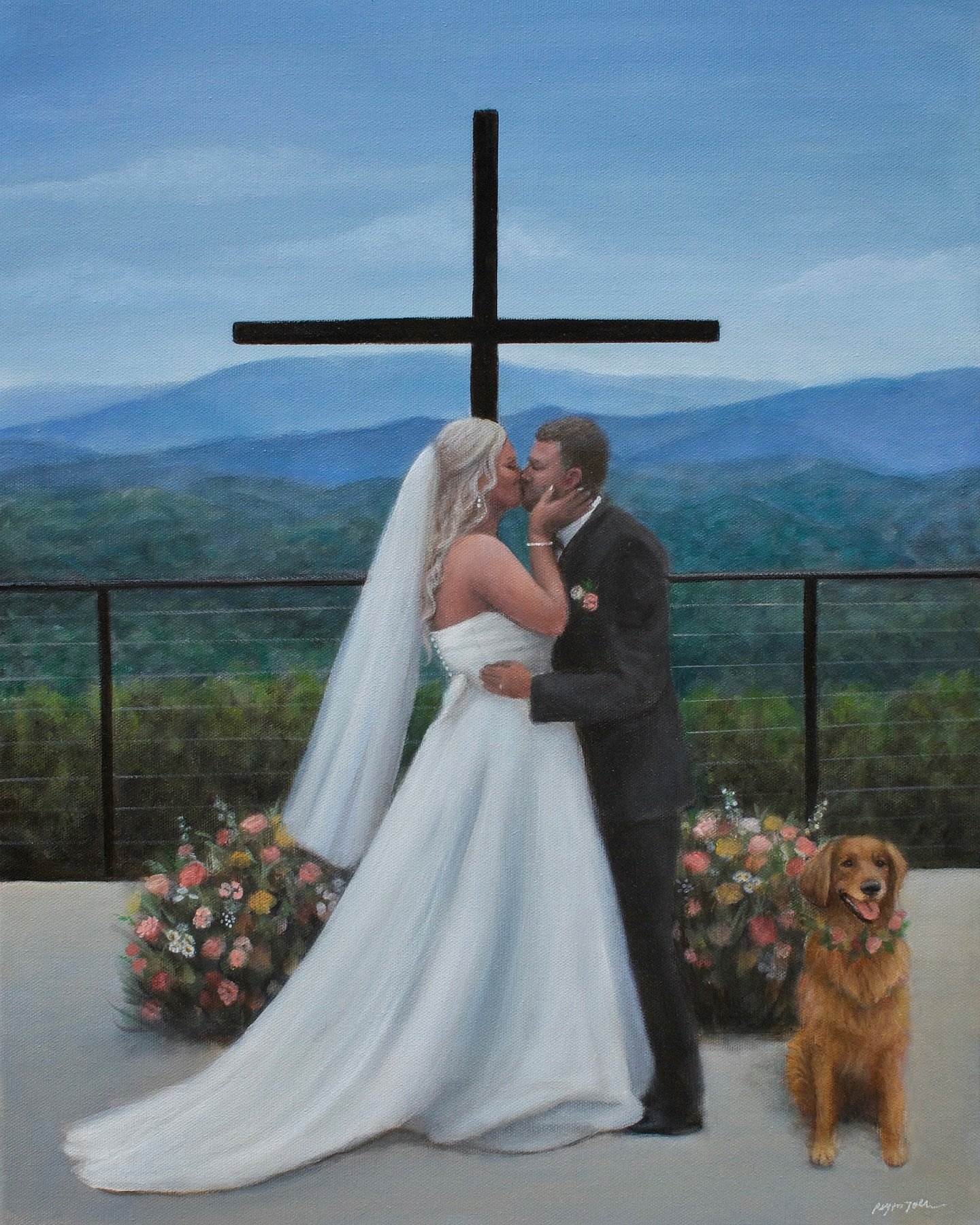 Live Wedding Painting 💒🎨
Autumn &amp; Trueitt 🤍
16x20&rdquo; acrylic 🎨 

#liveweddingpainter #liveweddingpainting #weddingpainter #weddingpainting #artist