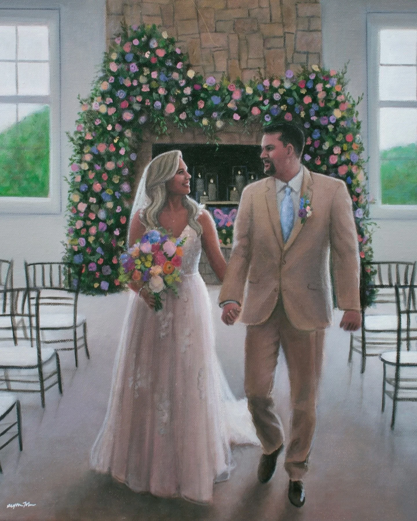 Live Wedding Painting 💐💒 
Hope &amp; Nick
14x18&rdquo; acrylic 🎨
 

#liveweddingpainter #liveweddingpainting #livepainting #painting #art #couplespainting #couplesportraits #wedding
#weddingpainting #weddingpainter #timelapseart #acrylicpainting