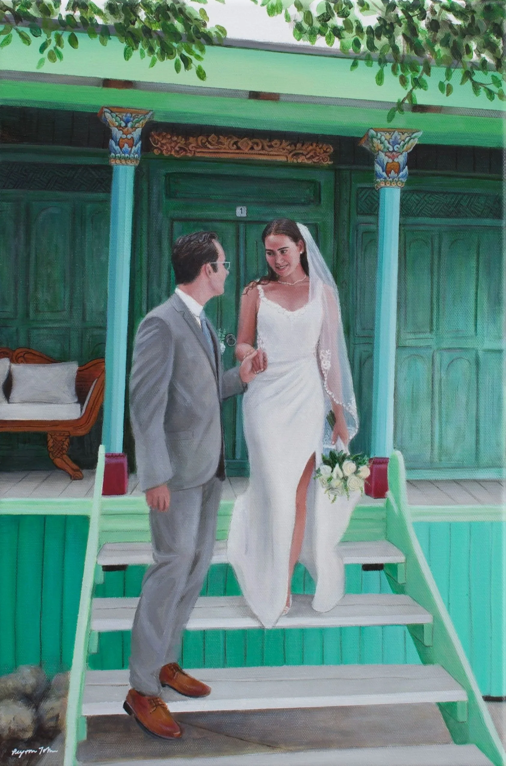 Teal+Wedding+Portrait+Peyton%27s+Paintings.jpg
