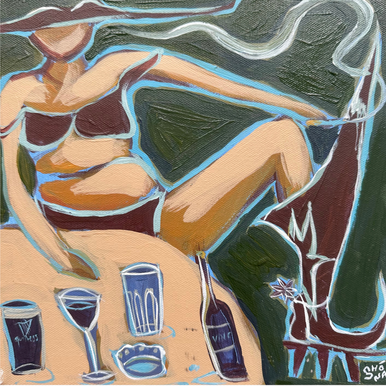 "Even cowgirls get the blues_belly out" [Available]