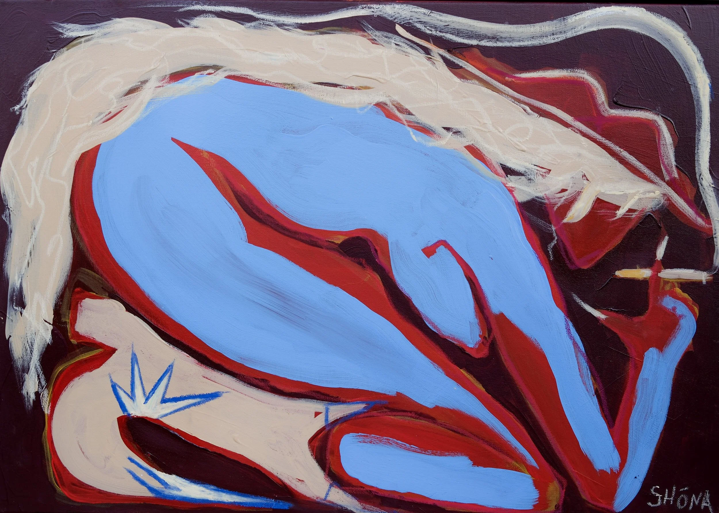 'Even cowgirls get the blues I' 75x50cm - available