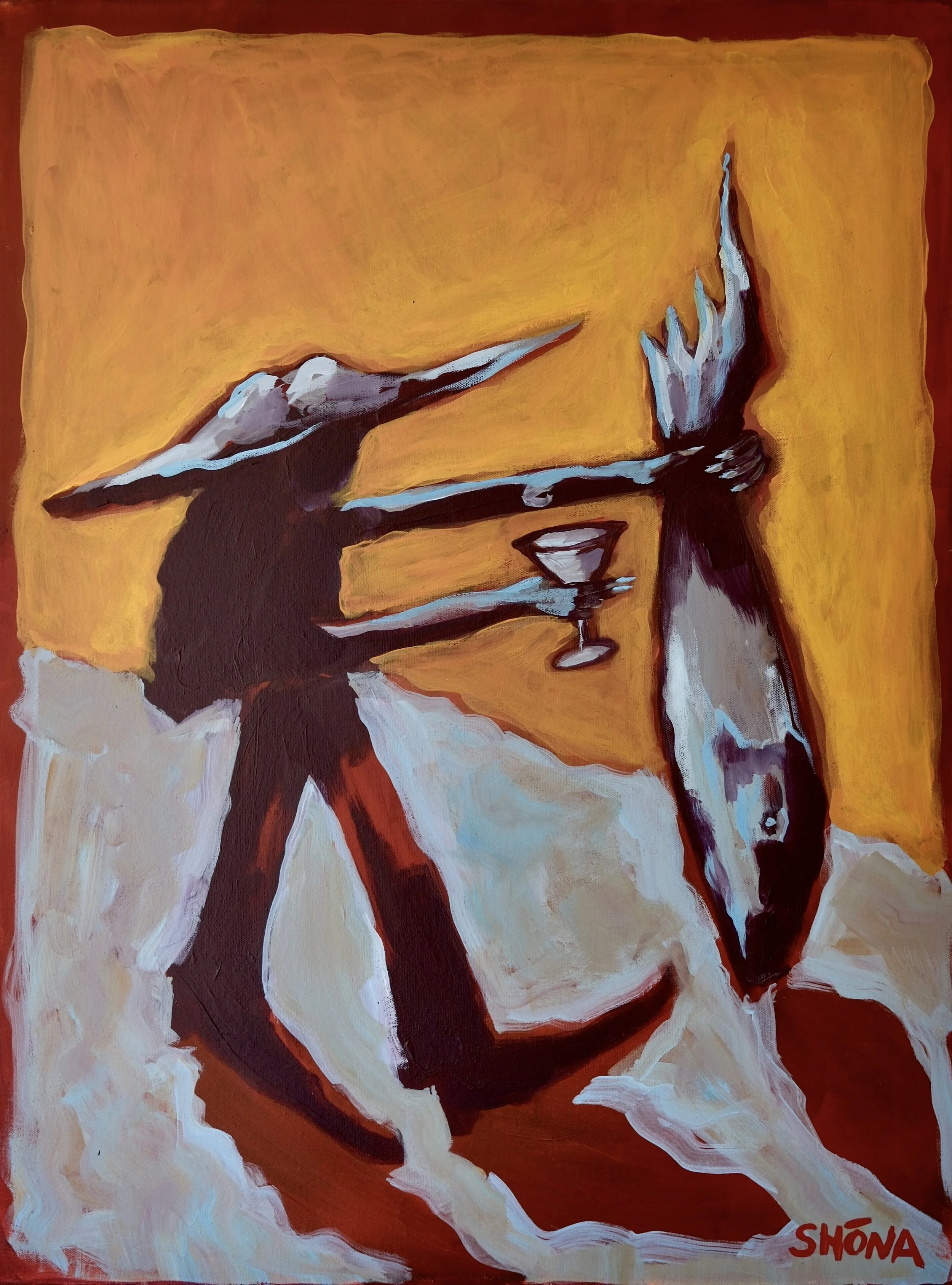 'Women want me. Fish fear me'
Acrylic on canvas - SOLD
Giclée on archival fine art paper available
Signed & numbered with CoA (A4 / A2/ A1)