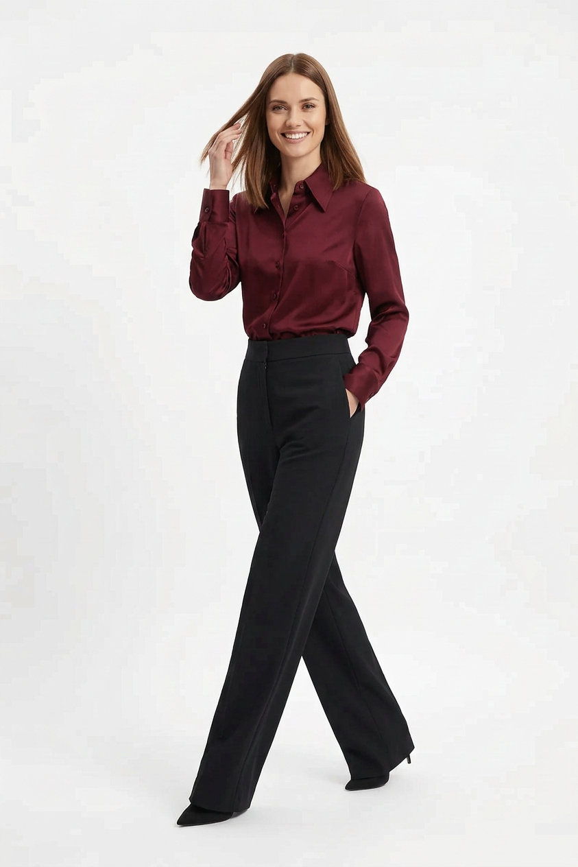 Lola High-Waisted Black Trousers