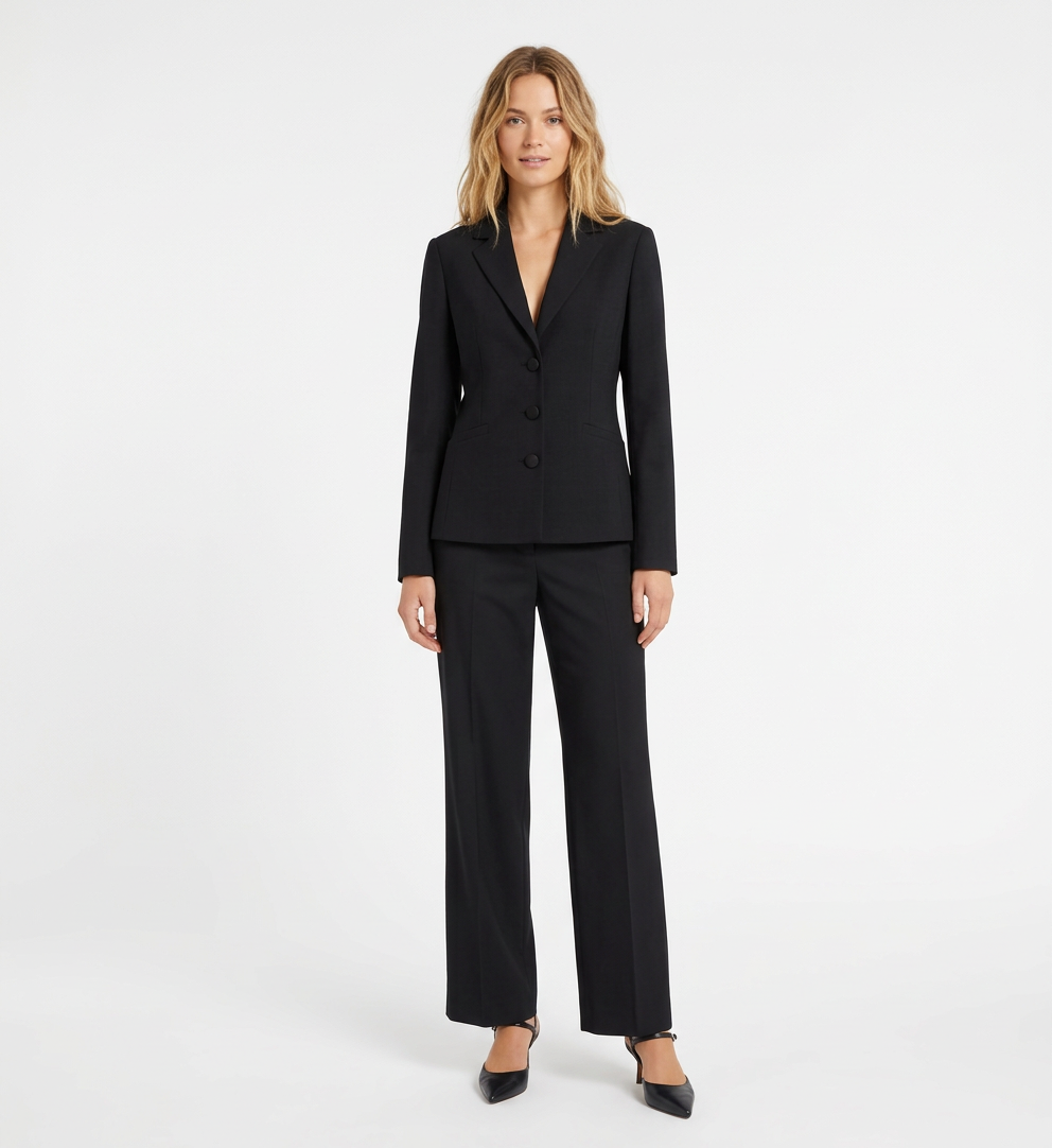 Firefly_Gemini Flash_add trouser and jacket closed jacket and shoes to model with shoulder length hair blo 153853.png