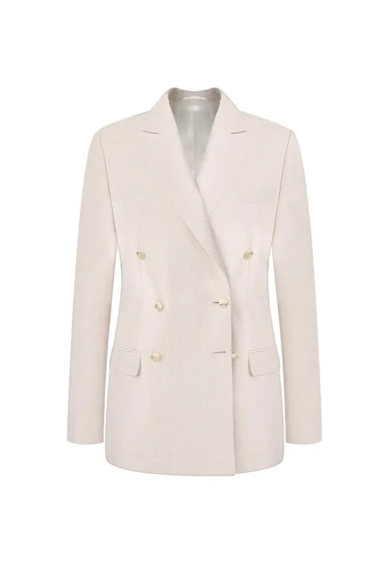 90%Wool 7%Linen 3%Silk - Off-white