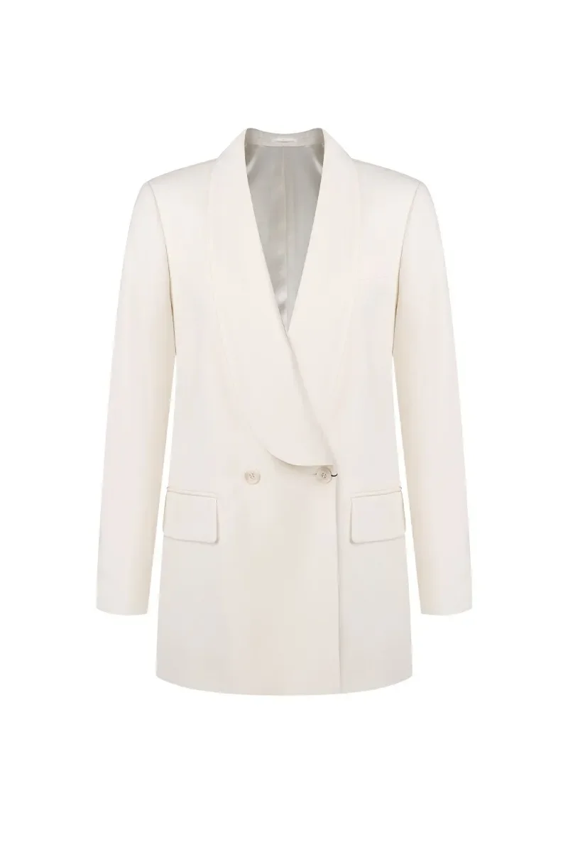 90%Wool 7%Linen 3%Silk - Off-white