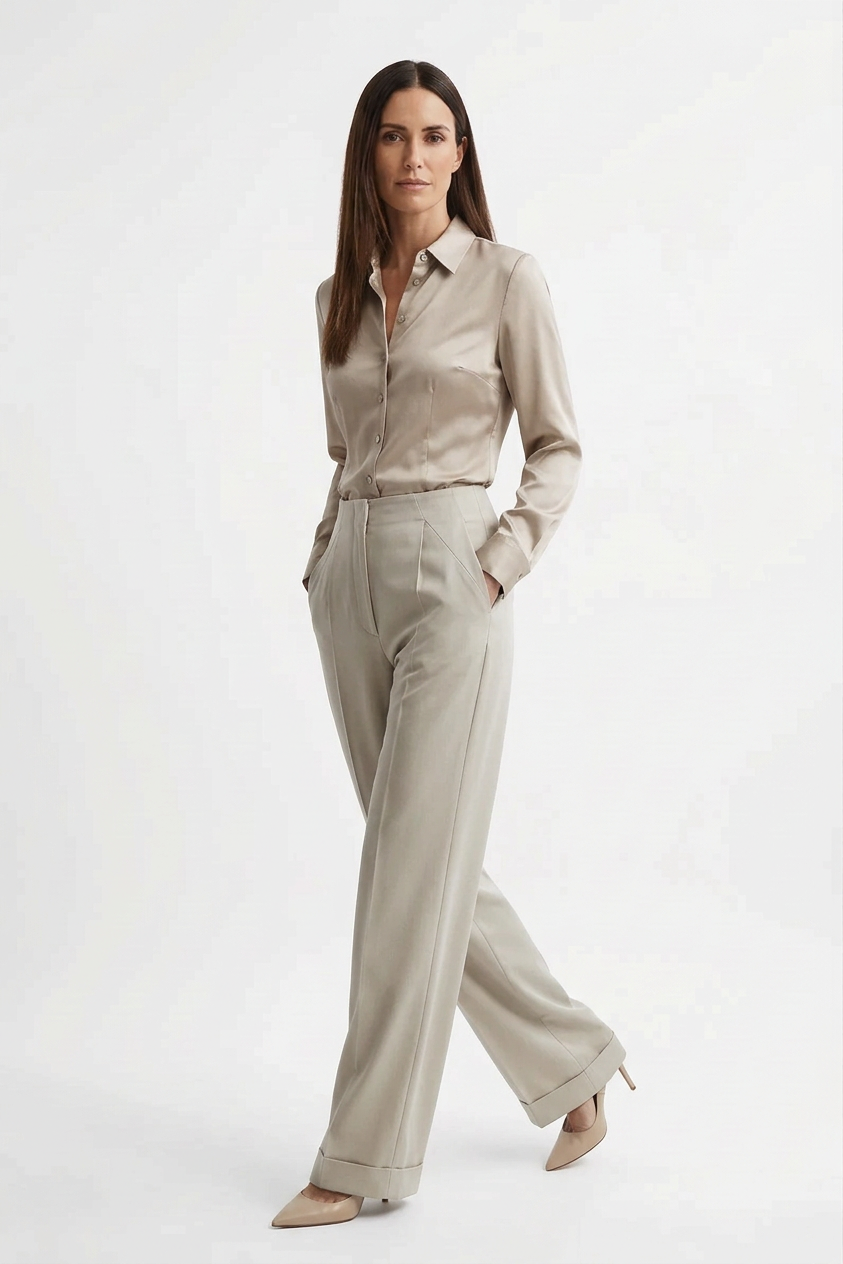 Josephine Wool/Silk Trouser
