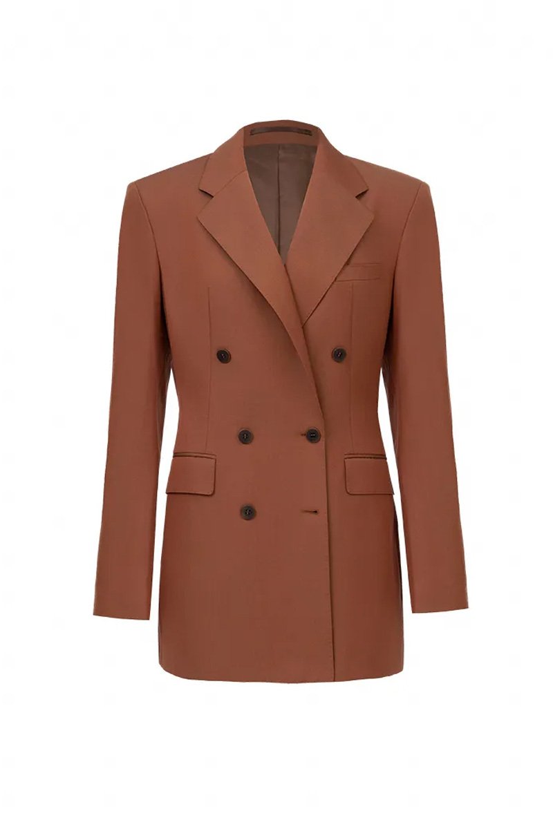 56%Wool 44%Cotton - Rust