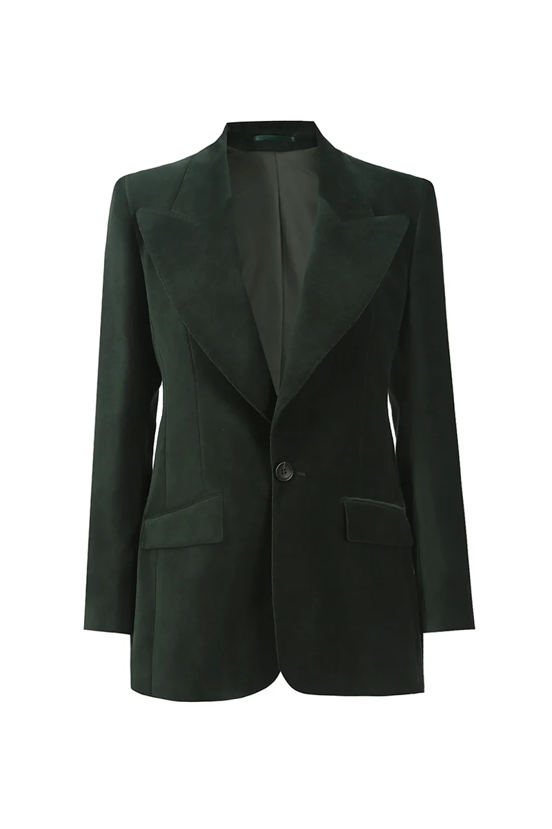 100%Cotton (Velvet) - Racing Green