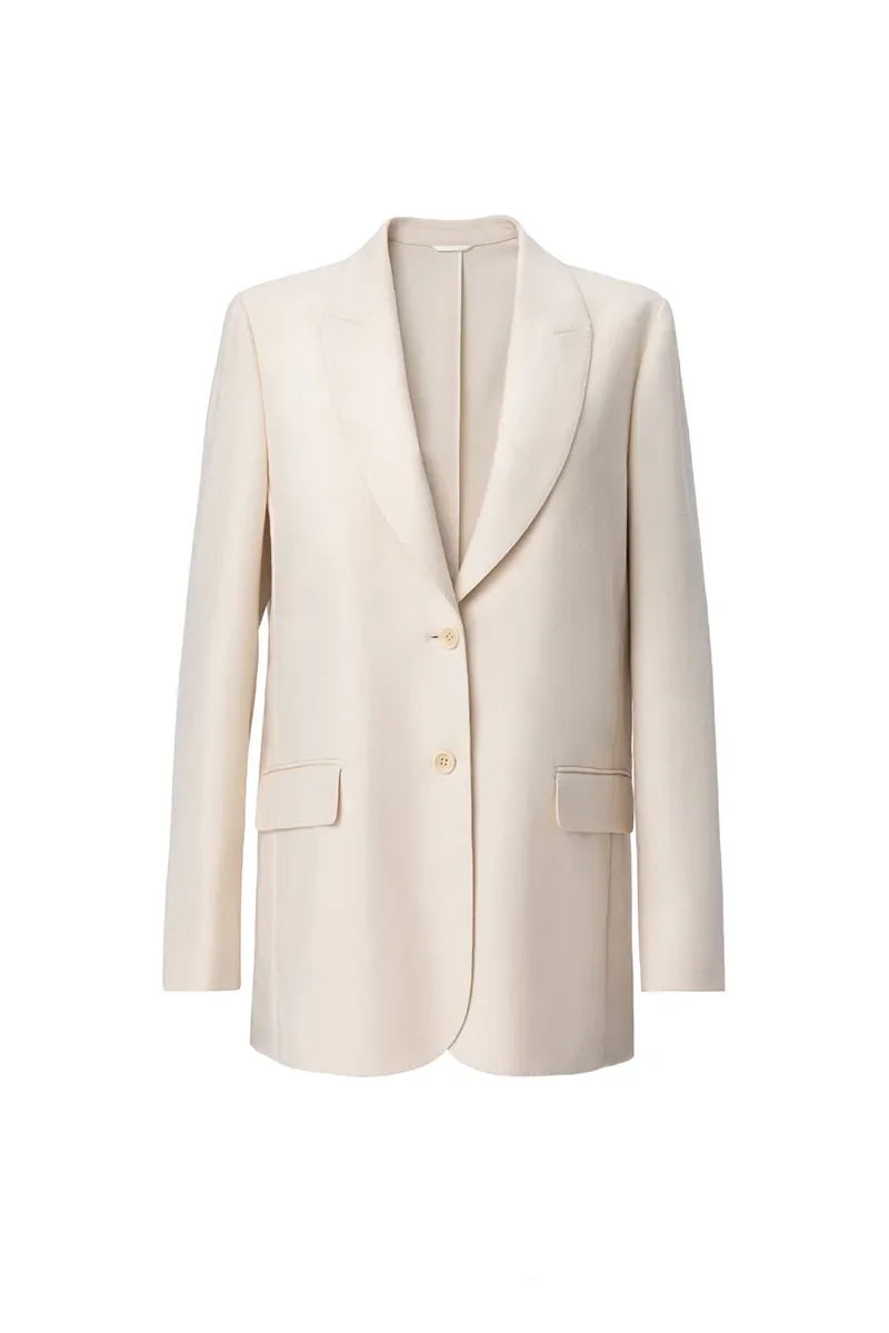 90%Wool 7%Linen 3%Silk - Off-white