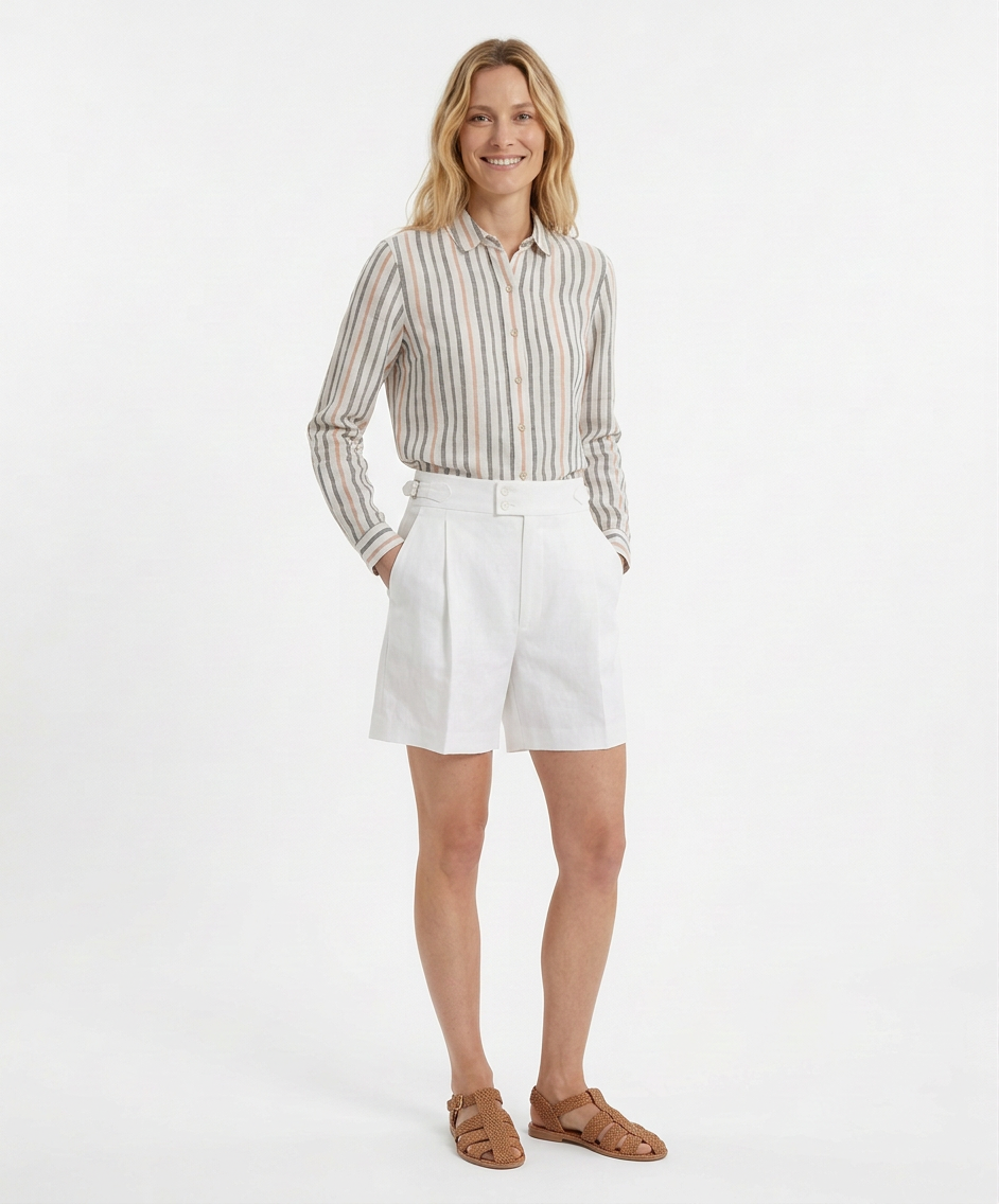 Apolline Tailored Linen Shorts