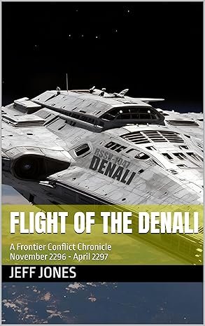 Cover image book one starship in orbit over planet.