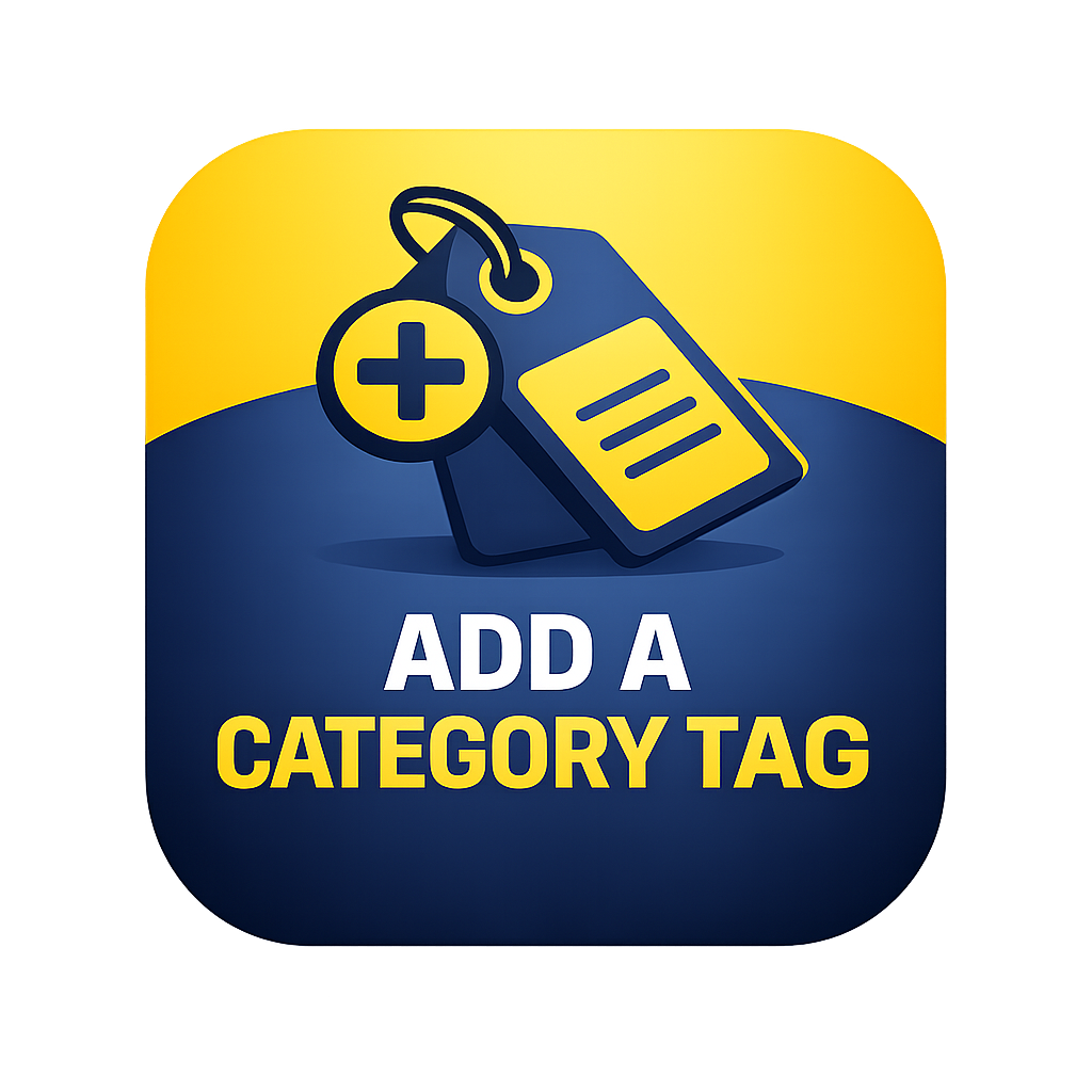 Additional Category Tag - Basic Add On (Up to 3 total tags)