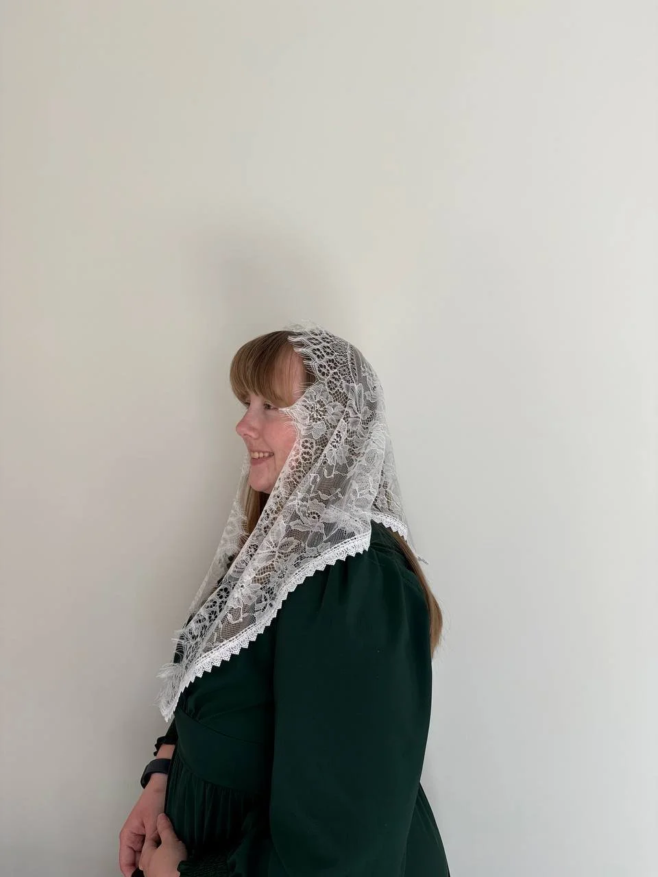 Heavenly Garden Triangle Chapel Veil (Only one available)