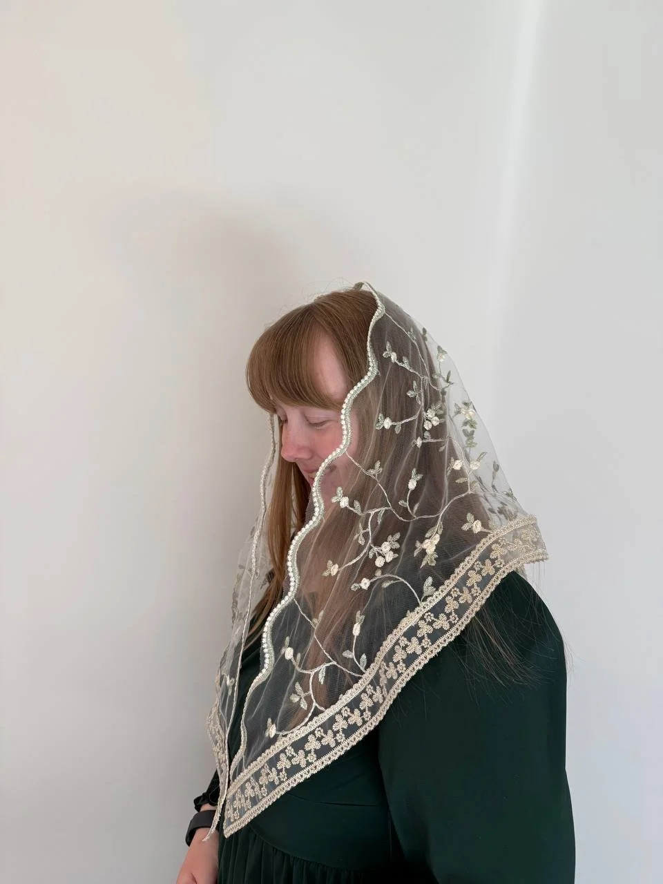 Easter Morning Triangle Chapel Veil (only 1 available)
