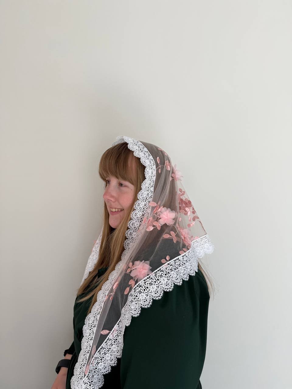 Resurrection Bloom Triangle Chapel Veil (only one available)