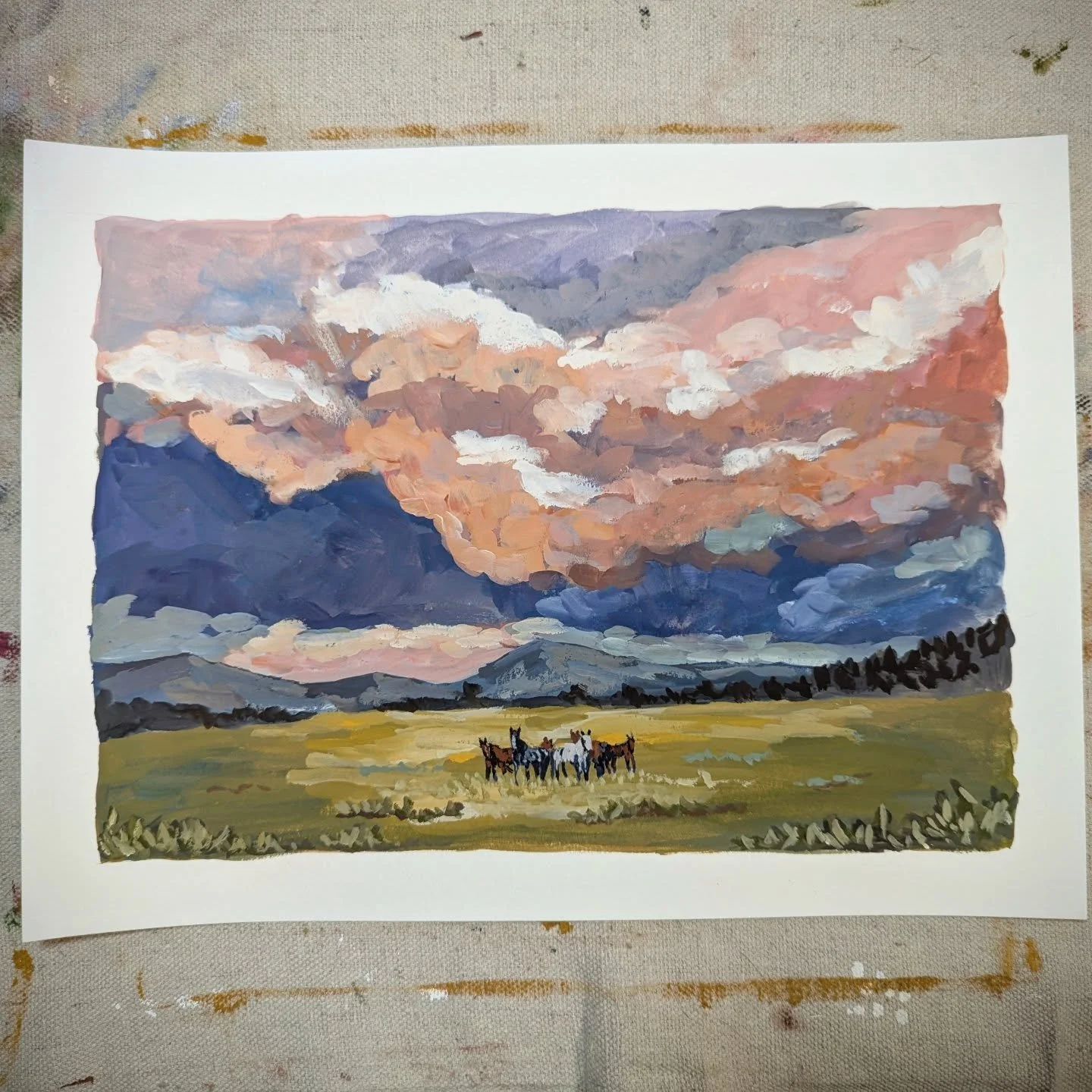 I left this collection unfinished for a while. But God has a way of not letting up when He&rsquo;s asked you to do something. For a while I tried chasing my own ideas, painting what I wanted to paint&hellip; but it left me uneasy and anxious about my